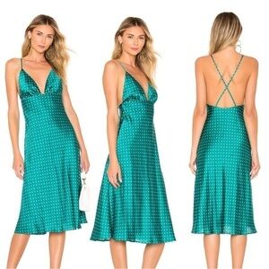 Privacy Please Leigh Midi Dress In Everglade Green Size M